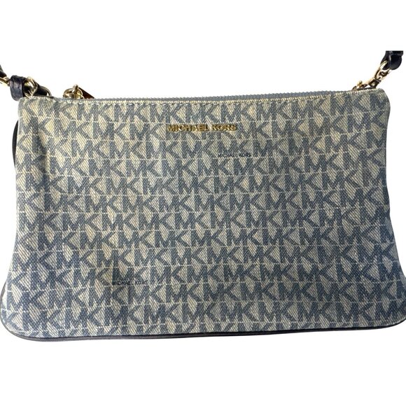 Michael Kors Denim & Canvas Convertible Crossbody Bag - Picture 2 of 14